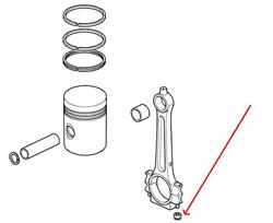 Land Rover plejlstang møtrik for 2,5 D, 2,5 TD, 200 TDi samt 2,5 Benzin motorer