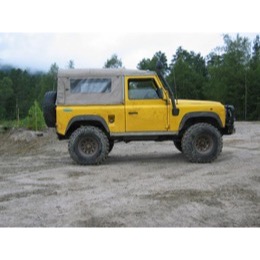 Land Rover Defender 90" kalesche i fuld længde -  Oliven, Khaki, Blå, Sort eller Sandfarvet