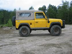 Land Rover Defender 90" kalesche i fuld længde -  Oliven, Khaki, Blå, Sort eller Sandfarvet