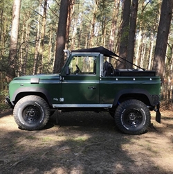 Land Rover Defender Bikini Top kaleshe - Sort farve - Passende frem til årgang 2000