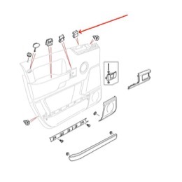 Land Rover dørside montage klips for Range Rover L322