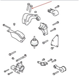 Land Rover motorophæng bolt for Freelander 1 benzin 1,8 modeller - M14 x 80 mm flangehoved