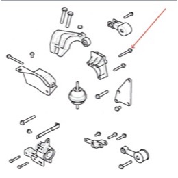 Land Rover motorophæng bolt for Freelander 1 benzin 1,8 modeller