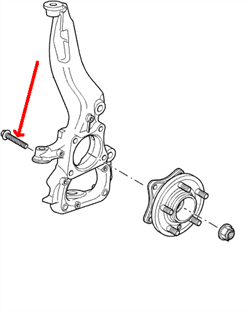 Land Rover hjulleje montage bolt for Discovery 3 & 4 samt Range Rover Sport frem til 2014