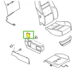 Land Rover sikkerhedssele afdæknings plade for sædebunds afdækningen - Venstre side - Sort