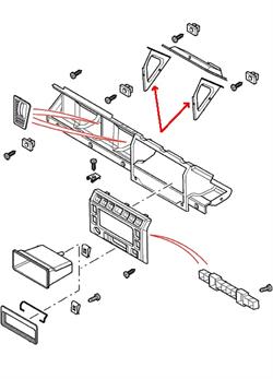 Land Rover Defender montage beslag for instrumentbord
