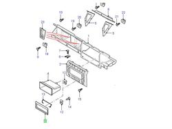 Land Rover radio panel for Defender modellen