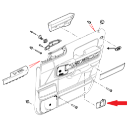 Land Rover indvendigt dørhåndtag for Range Rover GCAT (2002 og frem)