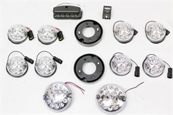 Land Rover Defender LED lygte sæt med 10 klarglas LED lygter