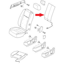 Land Rover sædevarme element for Discovery 3 - Sæderyg