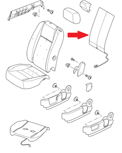 Land Rover sædevarme element for Discovery 3 - Sæderyg