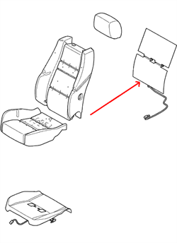 Land Rover sædevarme element for Freelander 1 sæderyg