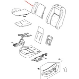 Land Rover sædevarme element for Range Rover L322 - Sæderyg