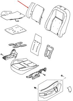 Land Rover sædevarme element for Range Rover L322 - Sæderyg