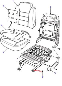 Land Rover sædevarme element for Discovery 2 - Sæderyg