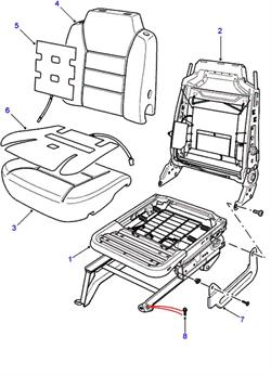 Land Rover sædevarme element for Discovery 2 - Sædebund