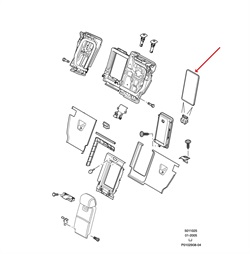 Land Rover bagsæde afdæknings panel til bagsæde ski hul på Range Rover L322 - Aspen / Ivory farve