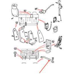 Freelander bagsæde sædebeslag HWI500010