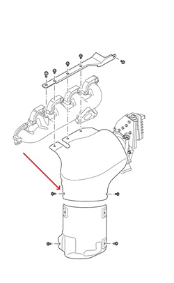 Land Rover Defender PUMA 2,2 & 2,4 TD4  turbolader varmeskjold - øverste del over turbo