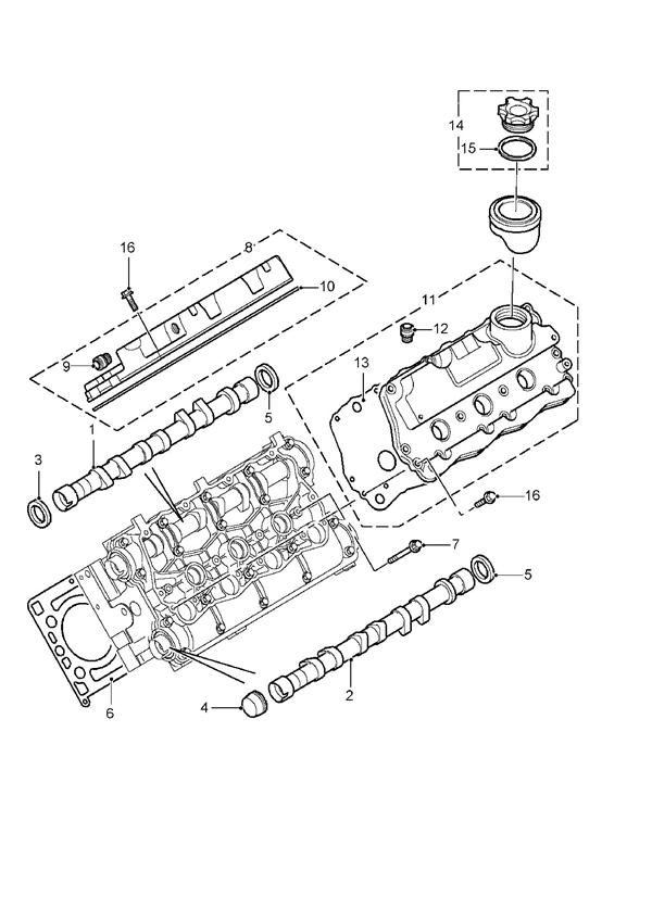 Land Rover topstykke strækbolt for Freelander 1 V6 motoren