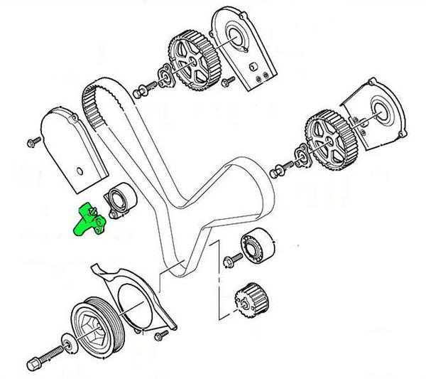 Land Rover Freelander 1 V6 tandrem strammerulle enhed