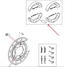 Land Rover Freelander 2 håndbremsebakke sæt LR001020