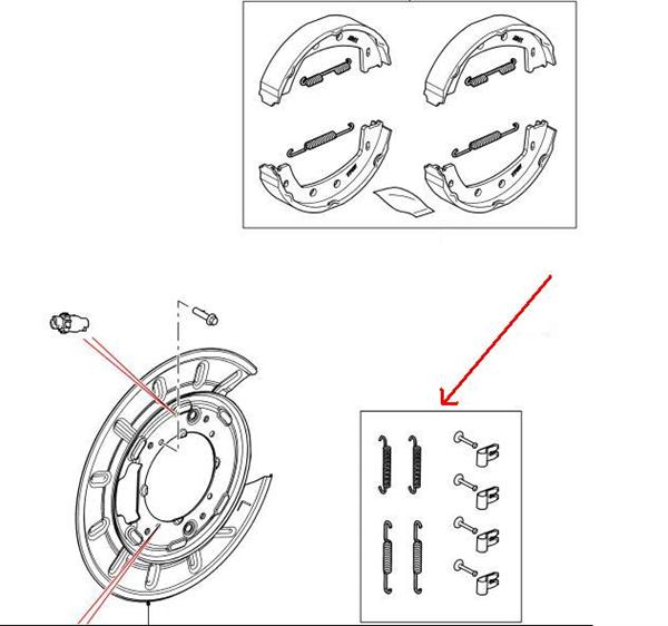 Land Rover håndbremse bakke montage sæt for Freelander 2 modellen