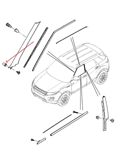 Land Rover A-stolpe skrue bøsning for Range Rover Evoque 2012 - 2019