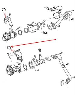 Land Rover O-ring for EGR ventil rør for 3,6 TDV8 motoren