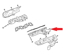 Land Rover udstødnings manifold på 3,6 TDV8 i Range Rover Sport - venstre side