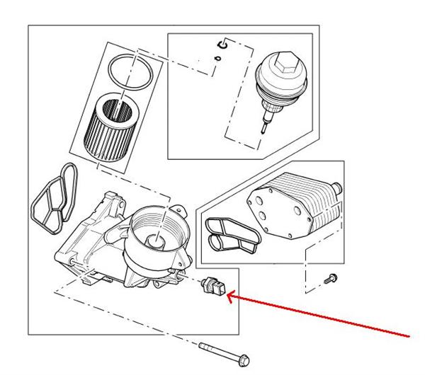 Land Rover olietryks sensor for TD6 motoren i Range Rover GCAT