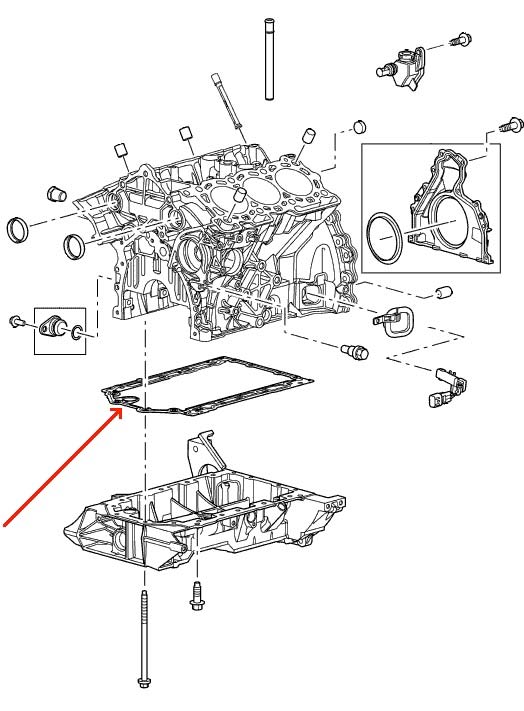 Land Rover TDV6 bundkar pakning LR005994