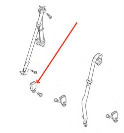 Land Rover sikkerhedssele selelås for Discovery 3 & 4 - bagerste højre side - 2.sæderække