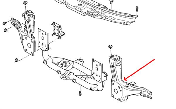 Land Rover forlygte montagebeslag for Range Rover L322 (2010-2012) - Venstre side