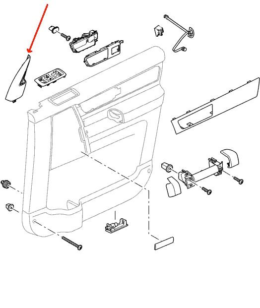Land Rover Discovery 4 dørside A-stolpe panel for diskant højttaler  - Højre