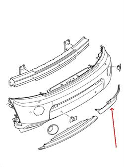 Land Rover kofanger spoiler for forreste kofanger for Discovery 4 frem til 2014 - venstre side 