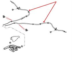 Land Rover Freelander 2 håndbremsekabel - Venstre side