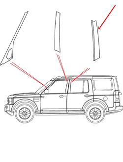 Land Rover C-stolpe trim til Discovery 3 & 4 - Venstre side