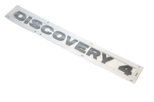 Land Rover "DISCOVERY 4" skilt til bagklappen - Brunel Silver