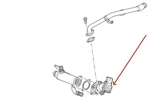 Land Rover EGR ventil for TDV6 motoren - venstre side - Euro4 - LR018323