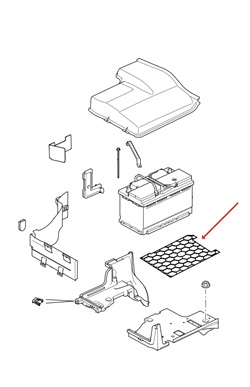 Land Rover batteri isolerings plade til Discovery 3 & 4 samt Range Rover Sport