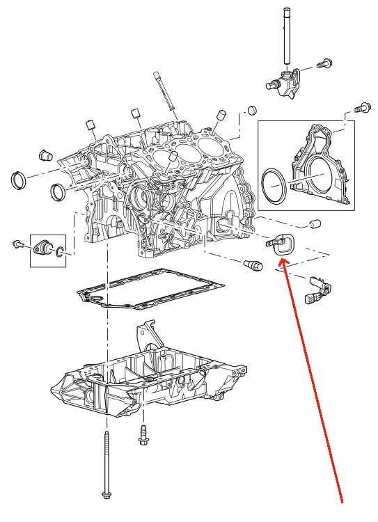 LR022136 - TDV6 krumtap føler gummiprop for Land Rover