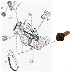 Land Rover 4,4 TDV8 krumtap remhjul bolt til Range Rover L322 og L405 og Range Rover Sport fra 2014 og frem