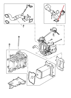 Land Rover EGR ventil pakning til 4,4 TDV8 Diesel motoren - i Range Rover L322, Range Rover L405 og Range Rover Sport L494