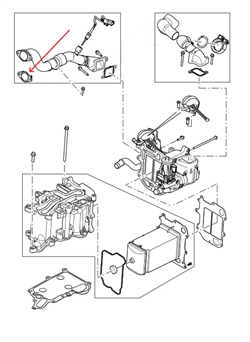 Land Rover EGR ventil pakning til 4,4 TDV8 Diesel motoren - i Range Rover L322, Range Rover L405 og Range Rover Sport L494