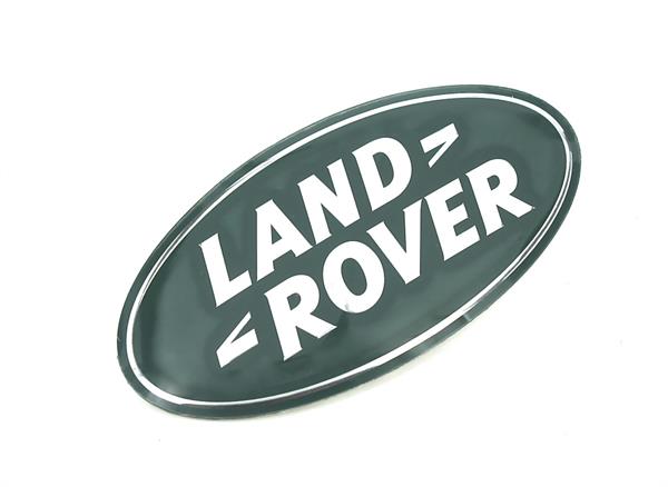 Land Rover "Land Rover" badge for front grillen på Discovery 4 - grønt med sølv skrift - LR023296
