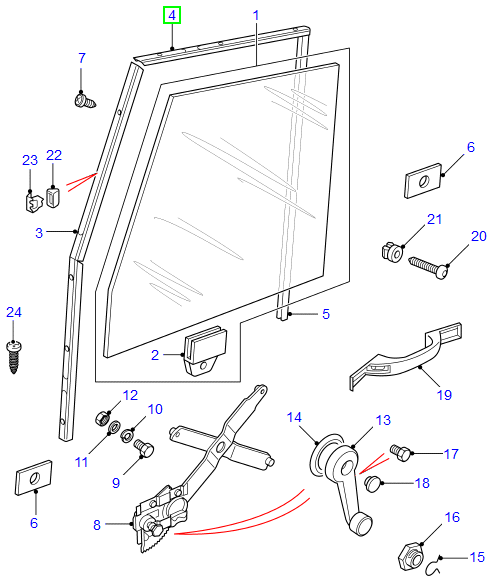 Land Rover Defender siderude gummiliste LR023887