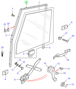 Land Rover Defender siderude gummiliste LR023887