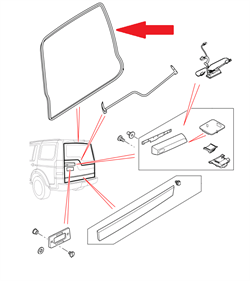 Land Rover bagklaps gummi tætningsliste for Discovery 3 & 4