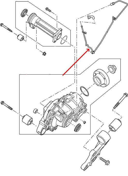 Land Rover differentiale udluftnings slange LR028144